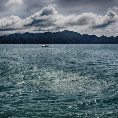 bir tekne güzellikler kıyı şeridi deniz ve rock 