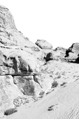 Çölde kum ve dağ macera hedef