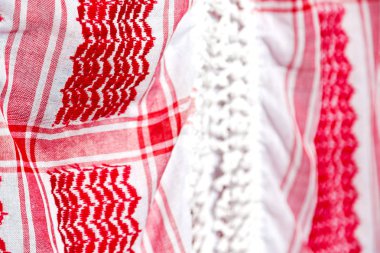 Pamuk geleneksel sembolik Arap eşarp doku 