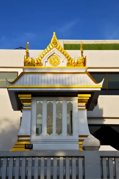 Asien Bangkok Tempel Thailand Abstrakte Kreuzfarben Dach Und Farben Religion — Stockfoto