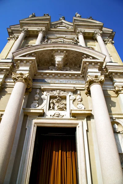 Lombardy Busto Arsizio Old Church Closed Brick Tower Trowalk Italy — стоковое фото