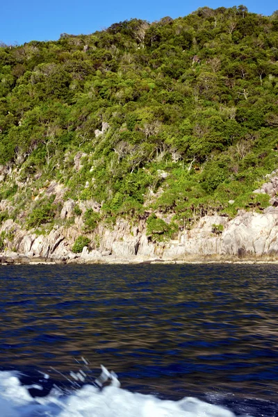 Asya kho tao sahil kayalar köpük köpük ve deniz 