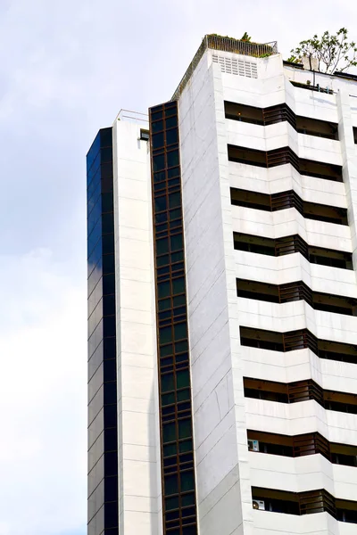 Bangkok Office District Palaces Abstract Modern Building Line Sky Terrace — Fotografia de Stock