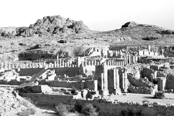 Petra Jordan Antique Street Full Columns Architecture Heritage — Stock Photo, Image