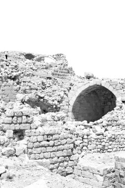 Jordan'ın eski kast kül shubak ve onun Kulesi gökyüzünde