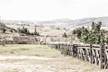 : Jerash jordan antik arkeolojik site turist için klasik miras