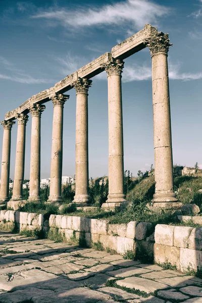 Jerash Jordania Antyczny Archeologicznych Miejscu Klasycznego Dziedzictwa Dla Turysty — Zdjęcie stockowe