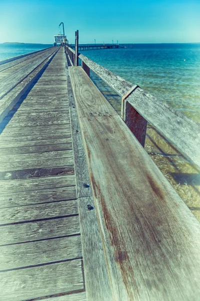 Australia Fraser Island Vecchio Porto Legno Come Concetto Vacanza — Foto Stock
