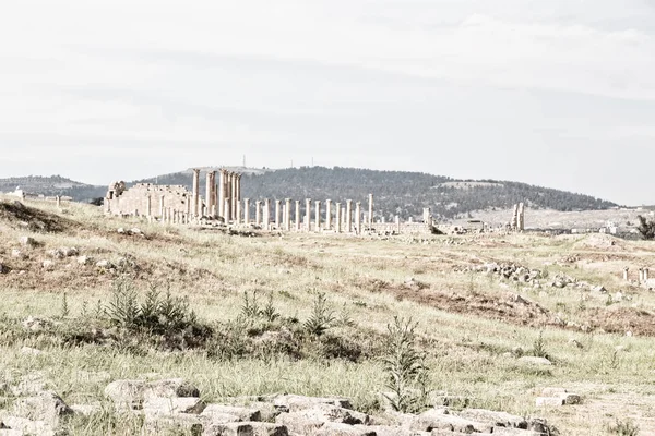 Jerash Jordan Sítio Arqueológico Antigo Património Clássico Turista — Fotografia de Stock