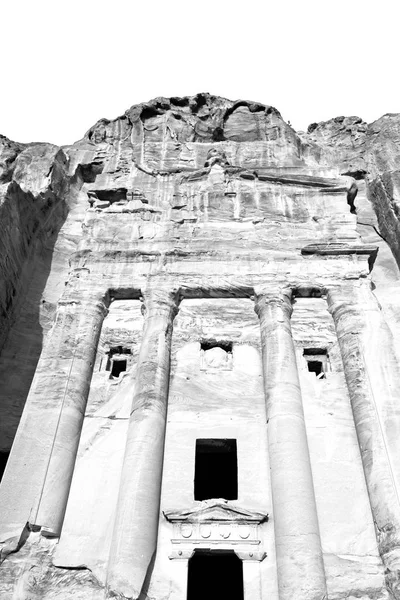 Tumba Sitio Antiguo Petra Jordania Hermosa Maravilla Del Mundo — Foto de Stock