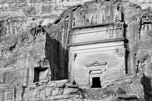 Túmulo Sítio Antigo Petra Jordânia Bela Maravilha Mundo — Fotografia de Stock