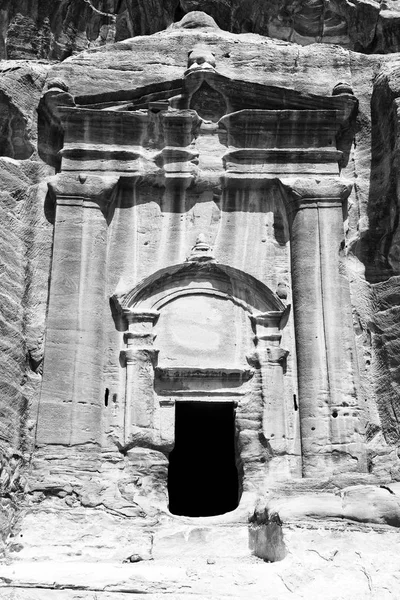 Tumba Sitio Antiguo Petra Jordania Hermosa Maravilla Del Mundo —  Fotos de Stock