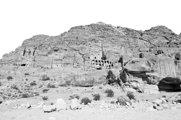 约旦佩特拉古色古香的遗址墓 世界上美丽的奇迹 — 图库照片