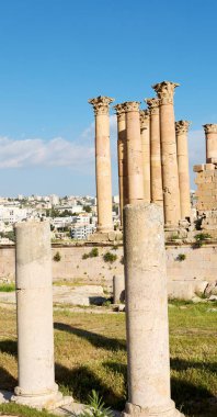 : Jerash jordan antik arkeolojik site turist için klasik miras