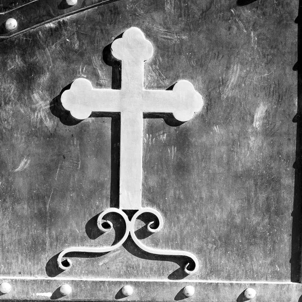 Церкви Святого Георгия Йордана Дверной Проем Крест Фоновая Концепция — стоковое фото