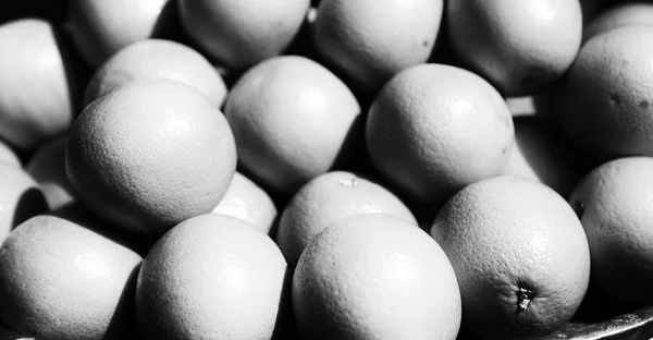 Auf Dem Markt Viele Frische Orangen Wie Healty Food Konzept — Stockfoto