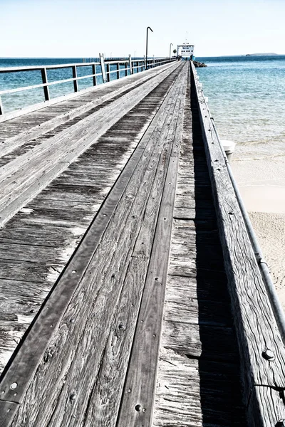 Στην Αυστραλία Fraser Island Παλιό Ξύλινο Λιμάνι Σαν Ιδέα Ενοικιαζόμενα — Φωτογραφία Αρχείου