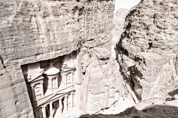 High Antique Site Petra Jordan Beautiful Wonder Worl — Stock Photo, Image
