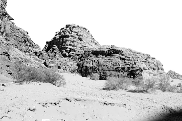 Wadi Rum Pustyni Jordanii Piasek Mountain Adventure Napę — Zdjęcie stockowe