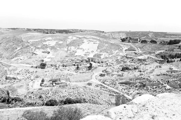 Edenu Hora Jordánska Pohled Antické Hradu — Stock fotografie