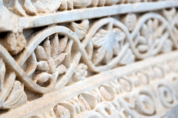 Quais Jordan Stare Nacięcie Marmuru Zewnątrz Świątyni Antyczne — Zdjęcie stockowe