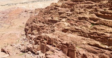 Ürdün'de Petra antik sitesi kabirde. Güzel dünyanın mucizesi