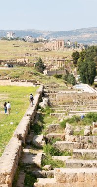 : Jerash jordan antik arkeolojik site turist için klasik miras