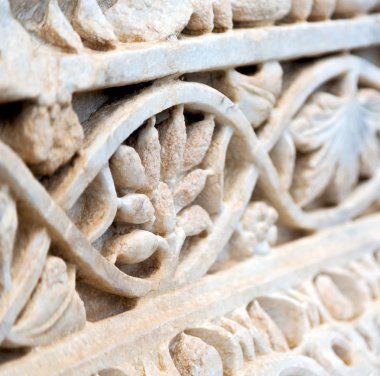 Mermer antik tapınak dış için eski kesi