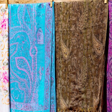 Pamuk geleneksel sembolik Arap eşarp doku 