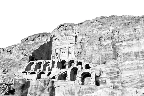 Tumba Sitio Antiguo Petra Jordania Hermosa Maravilla Del Mundo — Foto de Stock