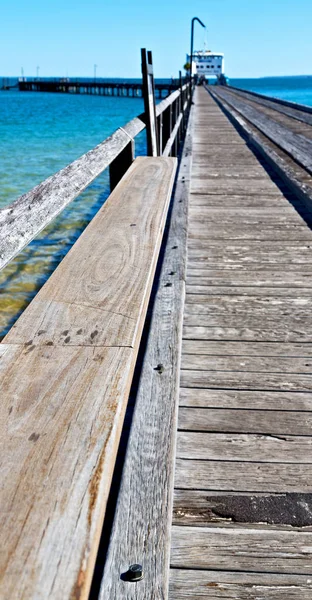 Australia Fraser Isla Viejo Puerto Madera Como Concepto Vacaciones — Foto de Stock
