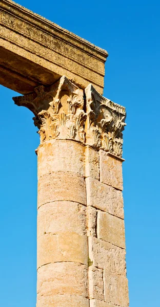 Джереші Йорданія Антична Колона Археологічне Місце Класична Спадщина Туристів — стокове фото