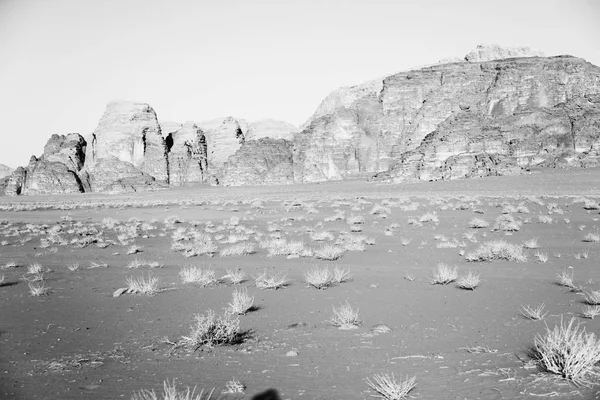 Deserto Rum Wadi Jordânia Areia Montanha Aventura Destino — Fotografia de Stock