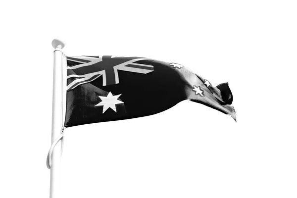 Clear Sky Hullámzó Zászlót Ausztrália — Stock Fotó