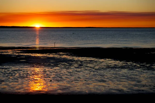 Piękny Zachód Słońca Nad Ocean Australii — Zdjęcie stockowe