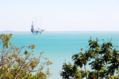 Avustralya sanayi bir off shore ile kavramı platformu açık okyanusta