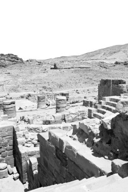 petra, jordan sütunları ve mimari miras antika sokak dolu