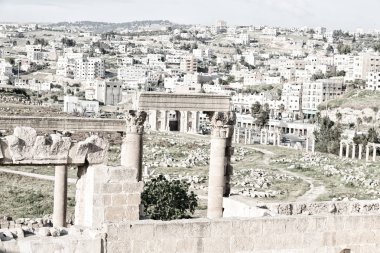 : Jerash jordan antik arkeolojik site turist için klasik miras