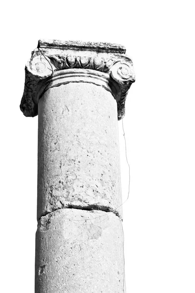 Jerash Jordan Antigua Columna Sitio Arqueológico Patrimonio Clásico Para Turista —  Fotos de Stock