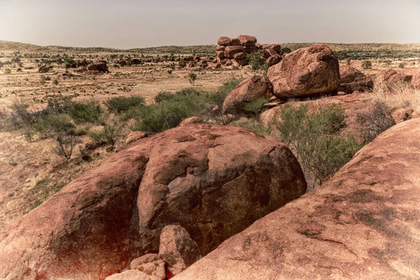 Australia Rocce Marmo Del Diavolo Nel Territorio Settentrionale — Foto Stock