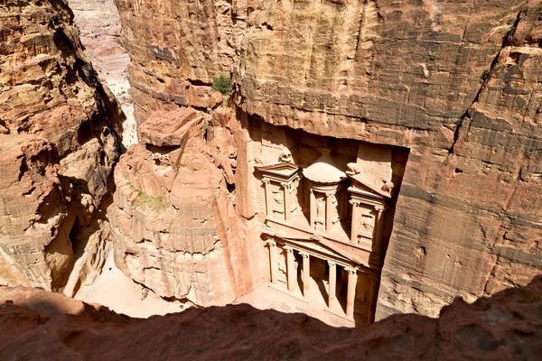 Yüksek Petra Ürdün Worl Güzel Harikası Antik Sitesi — Stok fotoğraf