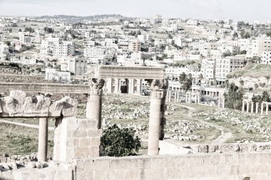 : Jerash jordan antik arkeolojik site turist için klasik miras