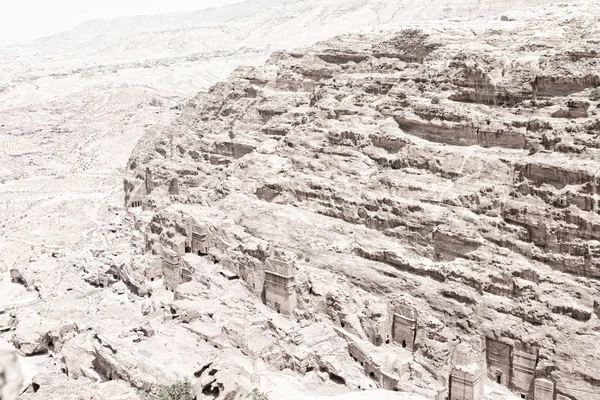 Alto Sítio Antigo Petra Jordânia Bela Maravilha Mundo — Fotografia de Stock