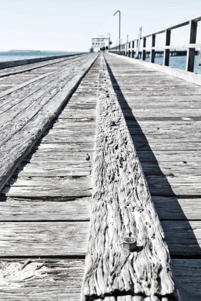 Australia Fraser Island Vecchio Porto Legno Come Concetto Vacanza — Foto Stock