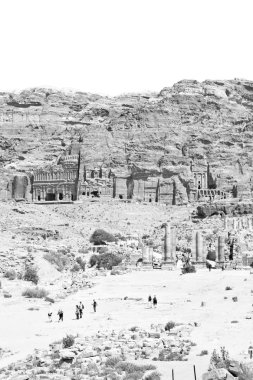 Ürdün'de Petra antik sitesi kabirde. Güzel dünyanın mucizesi