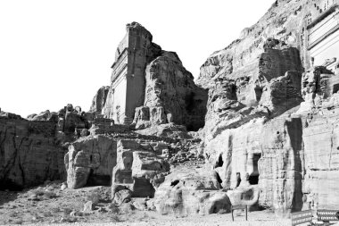 Ürdün'de Petra antik sitesi kabirde. Güzel dünyanın mucizesi