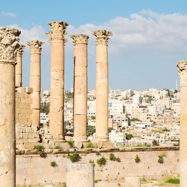 : Jerash jordan antik arkeolojik site turist için klasik miras