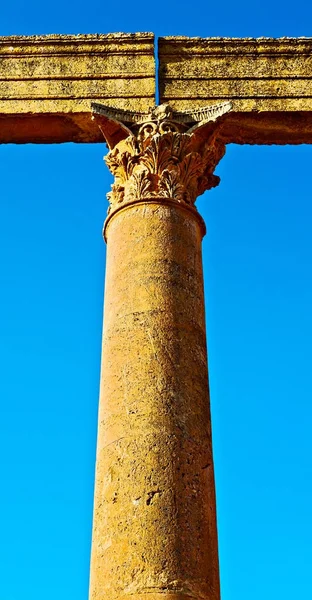 The antique column and archeological site classical heritage — Stock Photo, Image