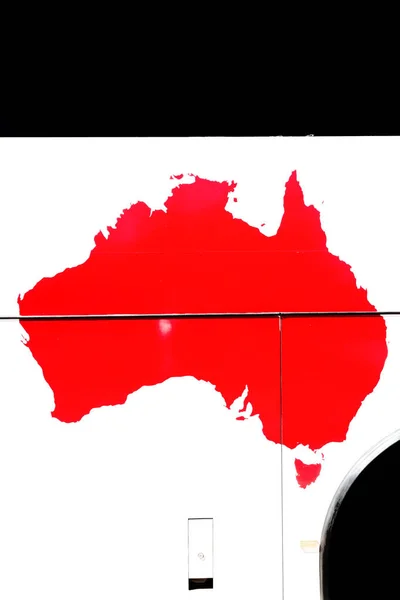 Австралії Карта Країни Автобусному Металі — стокове фото