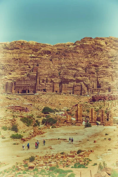 Могила Античном Месте Петры Иордании Чудо Мира — стоковое фото